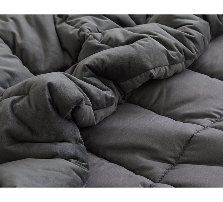 韓國 Maatila - 可水洗超細纖維桃皮感棉被(冬被)-黑豆豆漿