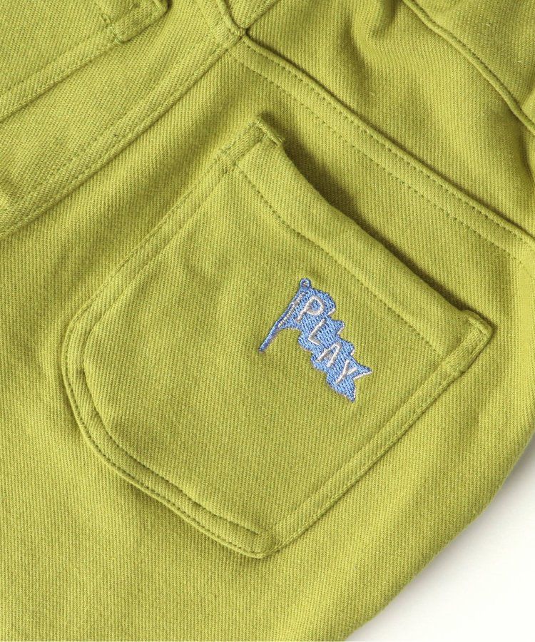 日本 BREEZE - 合身款裏毛保暖彈力長褲-芥末黃