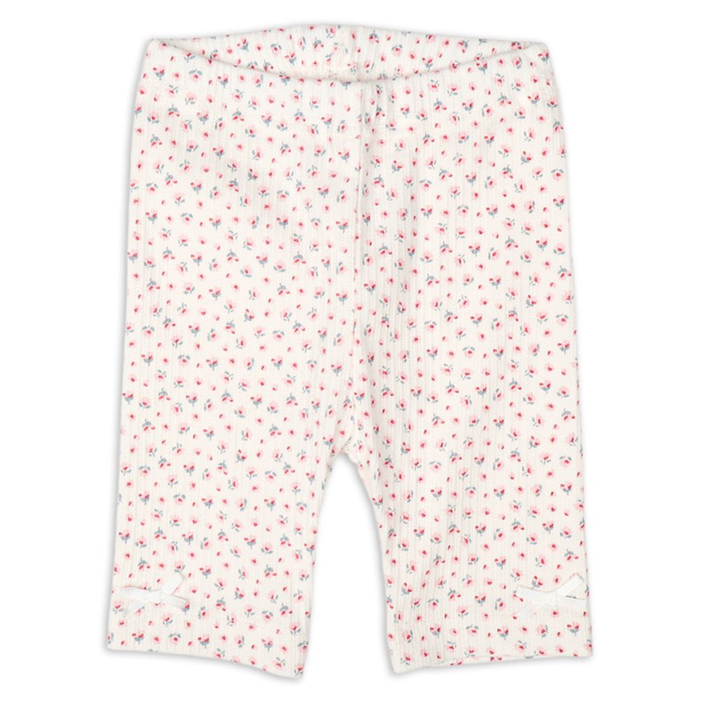 5分內搭褲-羅紋緹花-粉紅色