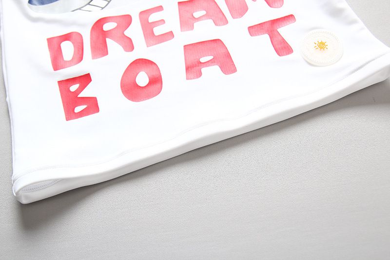 男寶長袖泳裝套裝(附帽子)-壞壞鯊魚-深藍+白