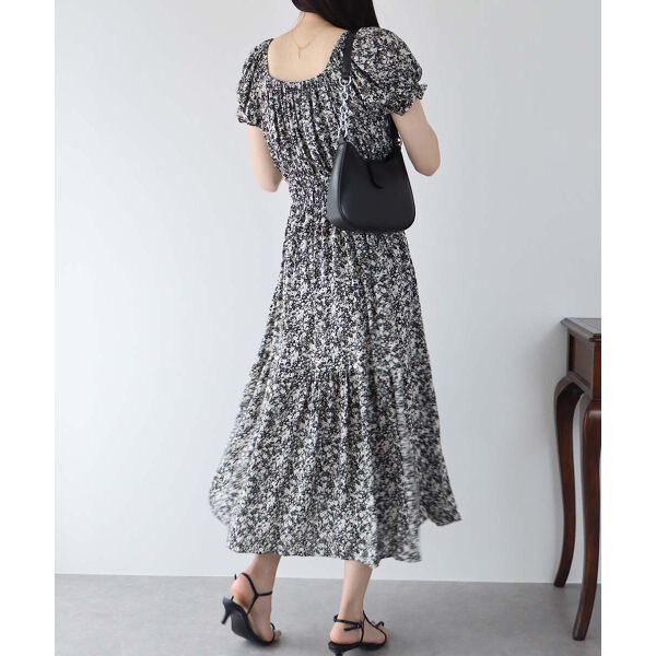 日本 BLUE EAST - 甜美氣質泡泡袖收腰洋裝-薄荷綠