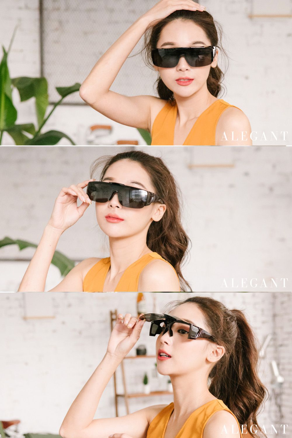 ALEGANT - 多功能可掀繁星咖偏光墨鏡│MIT│掀蓋式│外掛式│上掀│全罩式│車用UV400太陽眼鏡戶外休閒套鏡