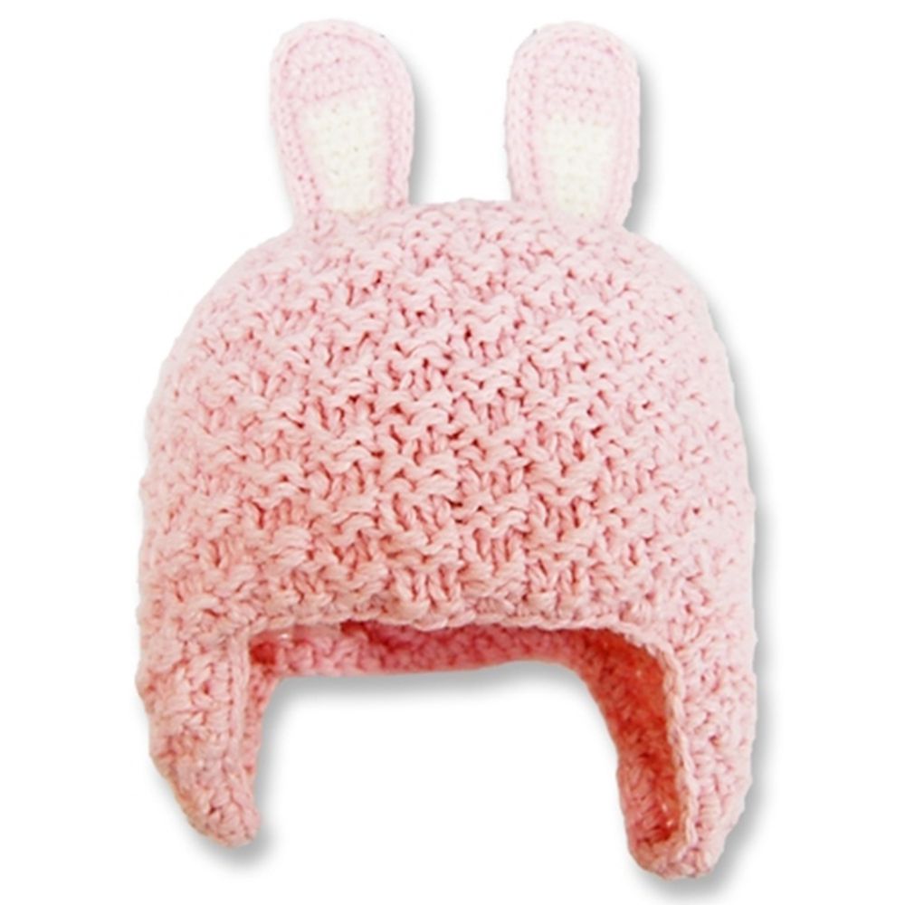 日本 Connect M - 可愛造型冬帽-小童款-粉紅免耳 (Free size(46~50cm))-83-6002