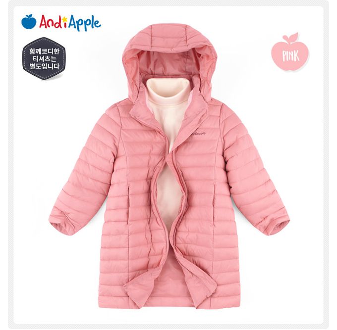 韓國 AndiApple - 輕量科技羽絨連帽連身外套-黑藍