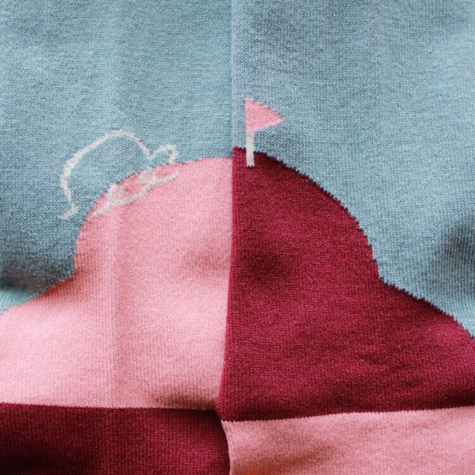 日本女裝代購 - 日本製 伊索寓言印花長襪-龜兔賽跑-燕麥 (23-25cm)