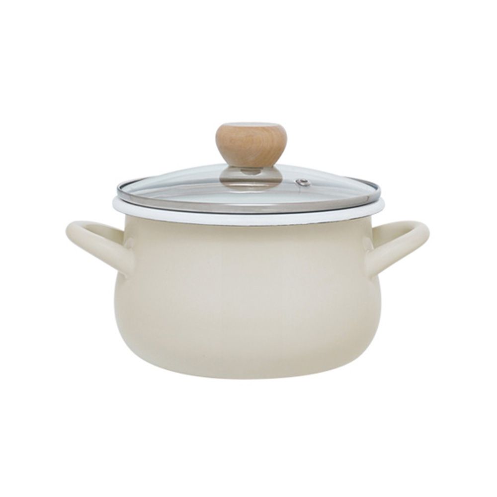 琺郎深鍋 18cm-附鍋蓋組-灰色