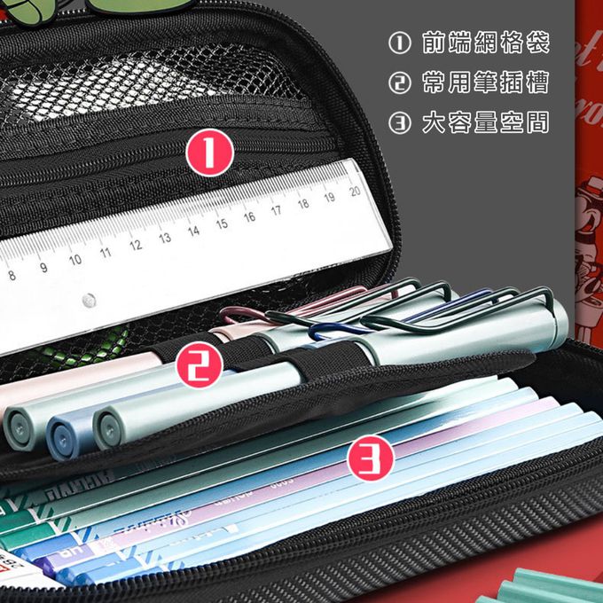 抗衝擊大容量鉛筆盒(漫畫風格)-卡通人物鋼鐵人 (22.5X10X5cm)