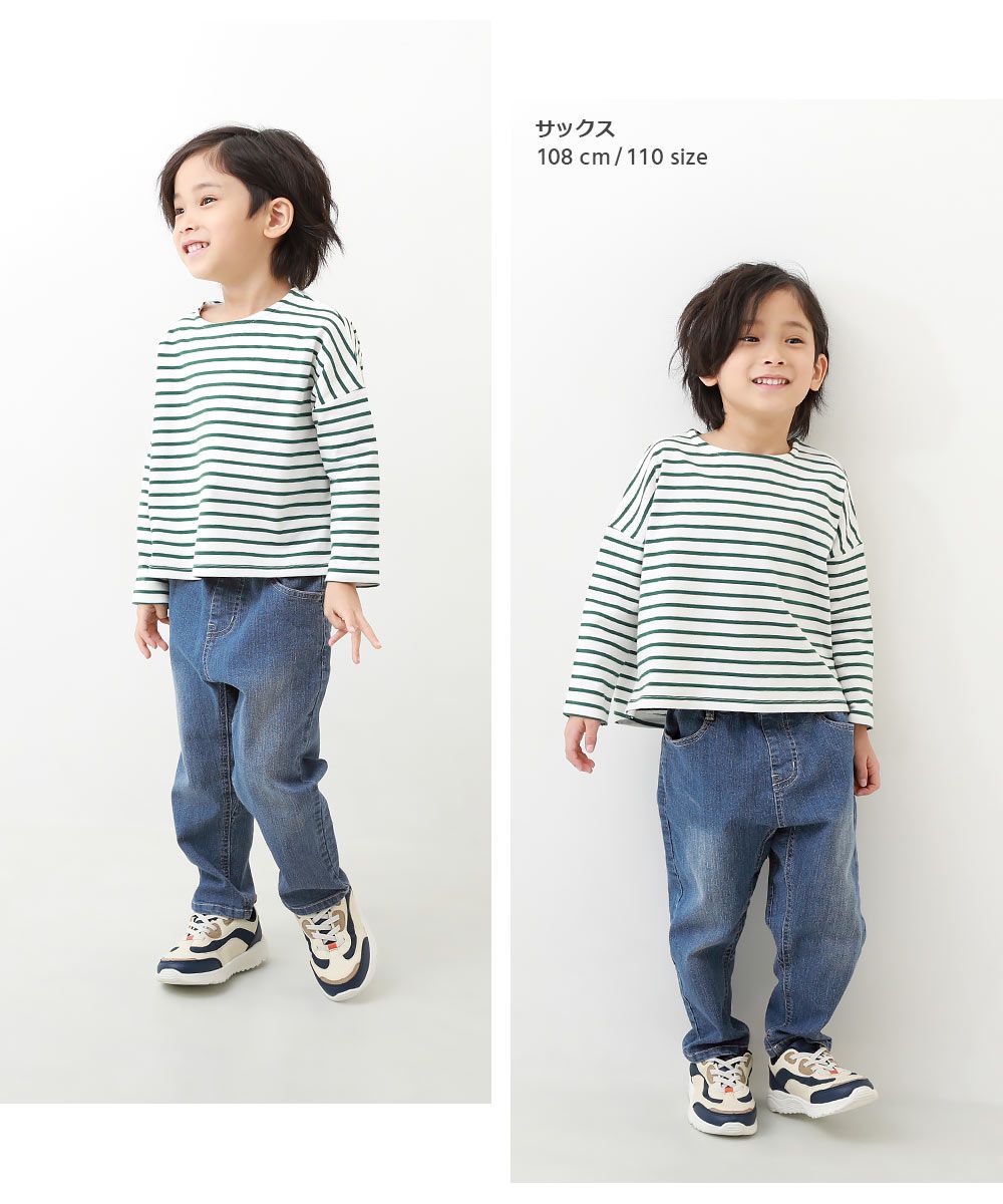 日本 devirock - RAKU DENIM系列 舒適丹寧褲-錐形款-海軍藍