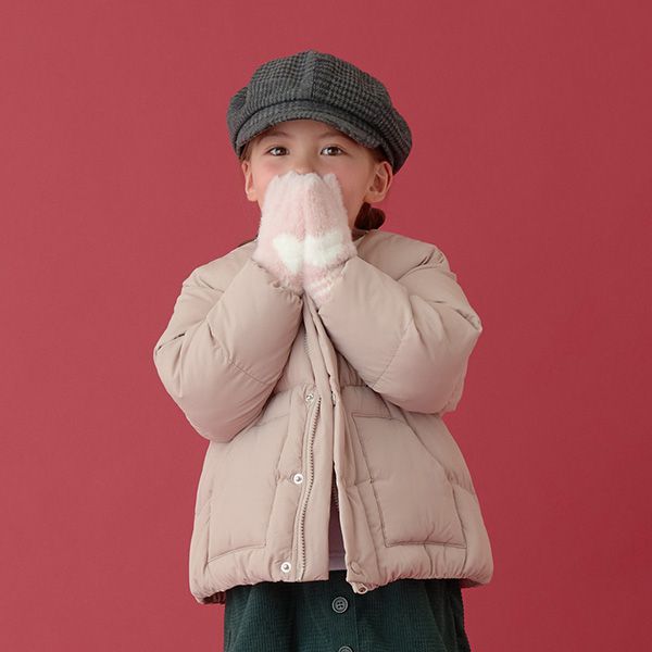 日本 Lycee mine - 馬卡龍色蓬鬆保暖外套(附圍脖)-水藍