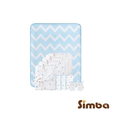 Simba 小獅王辛巴 - 新生兒必囤極柔紗布組-好自藍