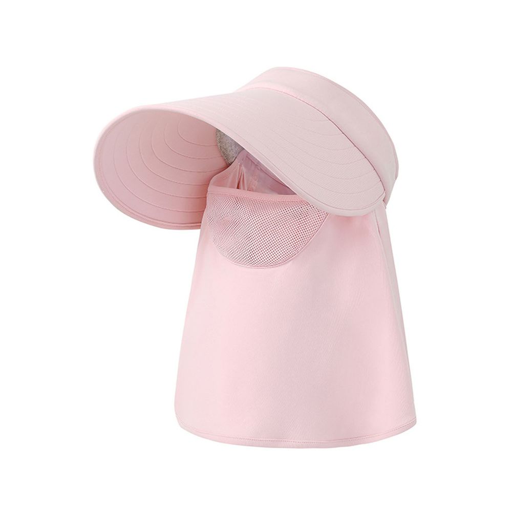 抗UV空頂防曬遮陽帽-玫瑰粉