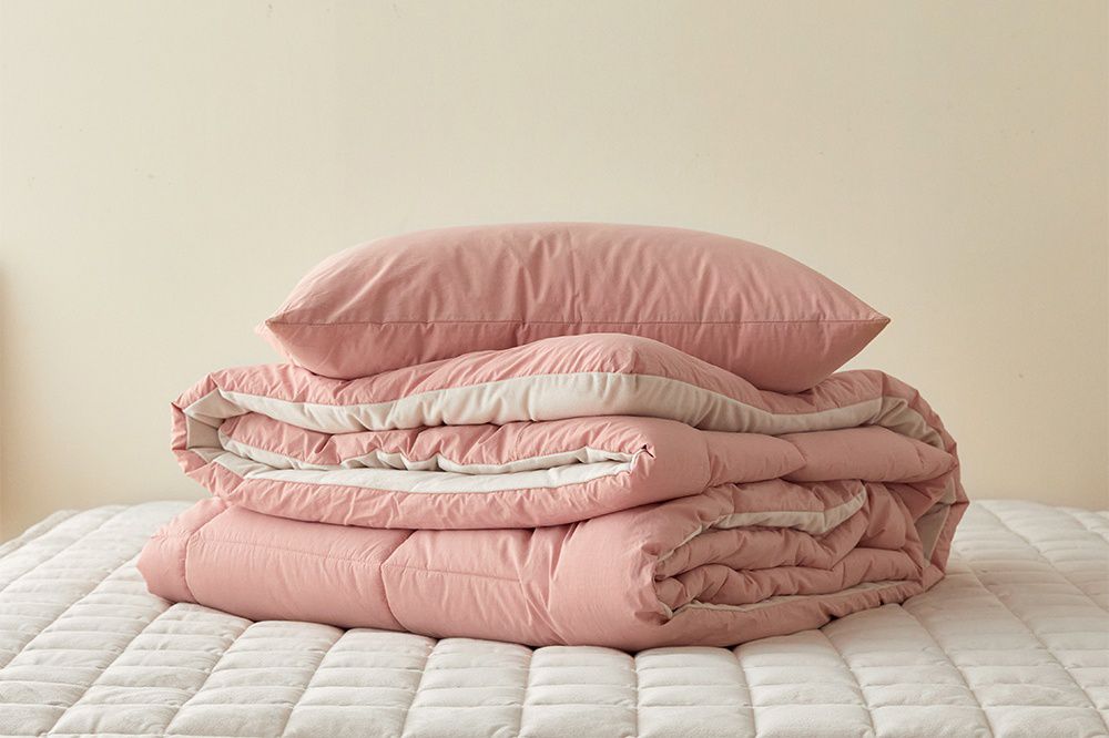 韓國 Maatila - 可水洗刷毛高密度60支棉棉被-玫瑰拿鐵