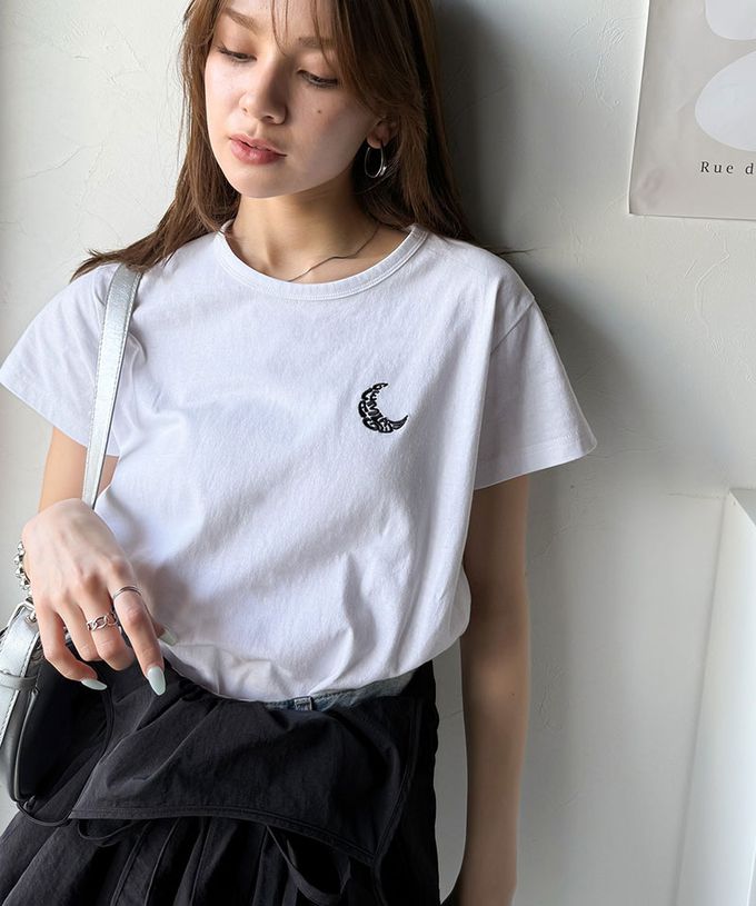 日本 Classical Elf - 俏麗荷葉細肩帶+月亮短袖T恤(2件組)-灰