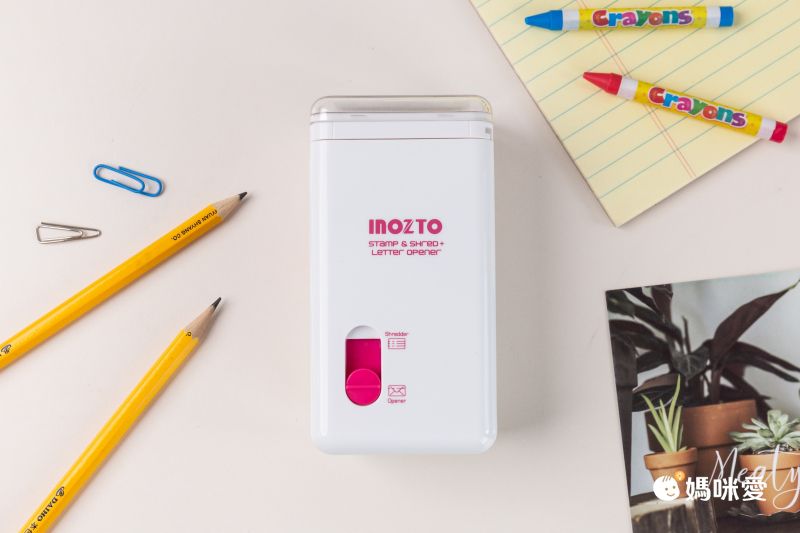 日本文具 inozto - 3合1 多功能隱私手持碎紙機-暖橘 (6.5x12.6x5cm)