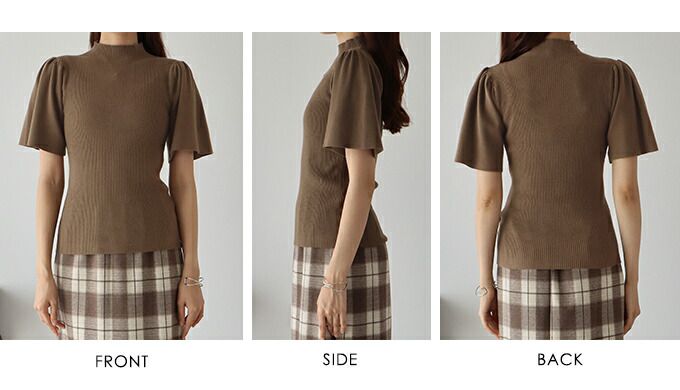 日本 BLUE EAST - 氣質羅紋針織上衣-綠