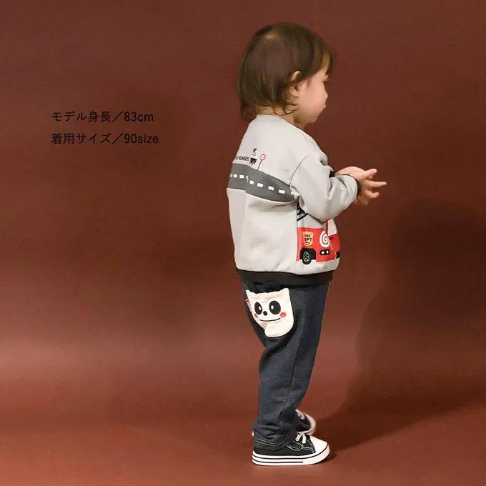 日本 ZOOLAND - 熊熊救援隊 消防車印花長袖上衣-芥黃