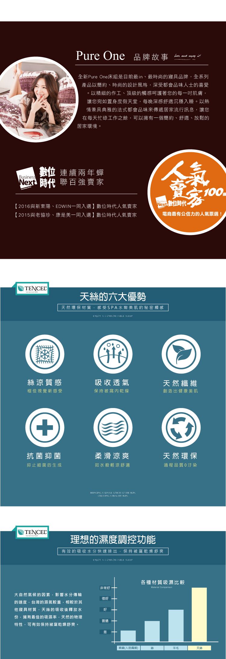 PureOne - 天絲系列．TENCEL寢具組-辰渝-雙人四件式床包鋪棉被套組