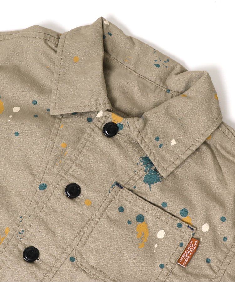 日本 BREEZE - 美式帥氣翻領夾克/薄外套-格紋-黑白