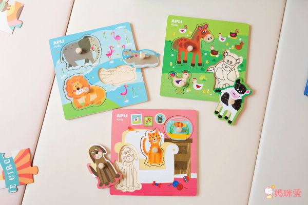 西班牙 APLI - 動物握鈕拼圖-牧場
