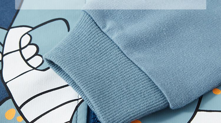 純棉立體造型連帽外套-恐龍-藍色