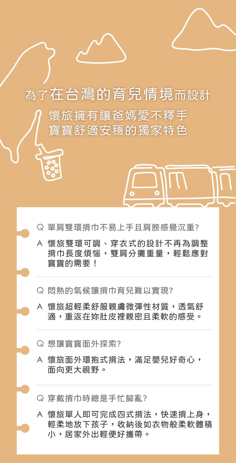 inParents - Snug 懷旅揹⼱ - 穿衣式嬰兒安撫揹巾-標準版 size 1-自信黑