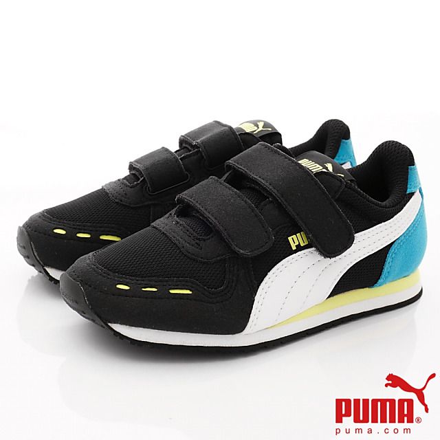 puma - 童鞋-雙絆帶運動鞋款(中小童段)-黑藍