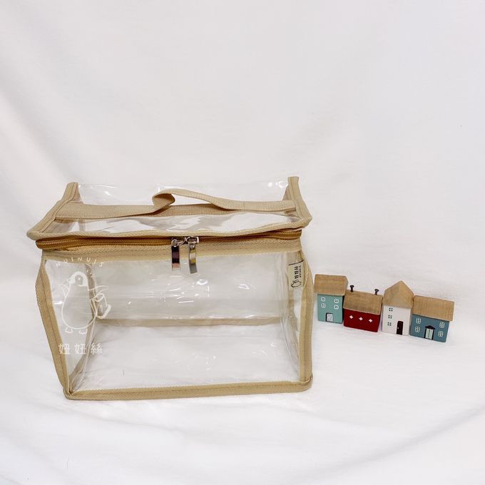 妞妞絲 - 透明收納袋-蜜桃橘 (S)