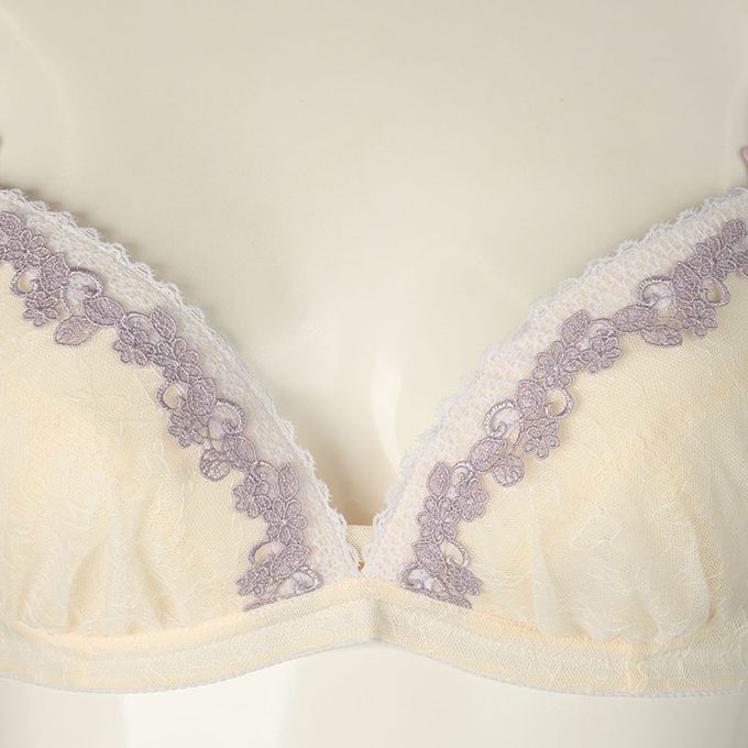 akachan honpo - 美型 無鋼圈胸罩 具哺乳功能-象牙白色