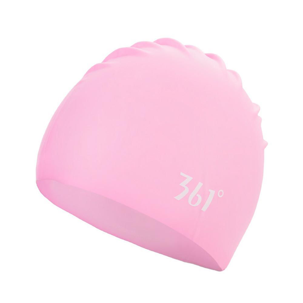 361° - 成人矽膠泳帽-粉色 (頭圍65cm以下)