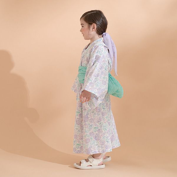 日本 Lycee mine - 粉彩浪漫夏日女孩浴衣-花草-粉紅