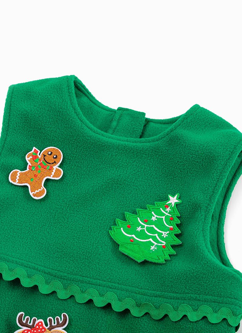 韓國 OZKIZ - (附裝飾品)聖誕樹魔鬼氈洋裝