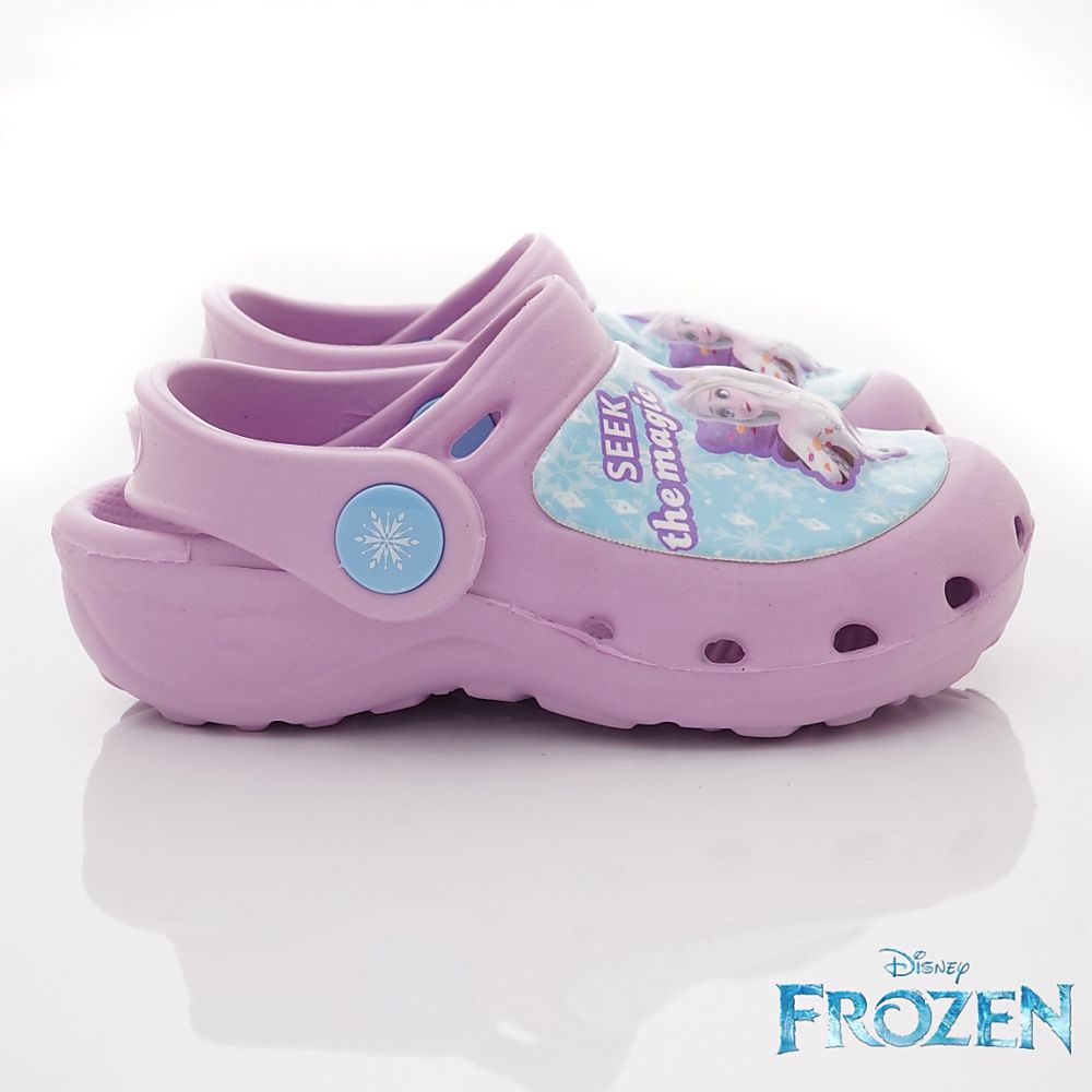 台灣製冰雪奇緣電燈園丁鞋(中小童段)-涼拖鞋-藍紫
