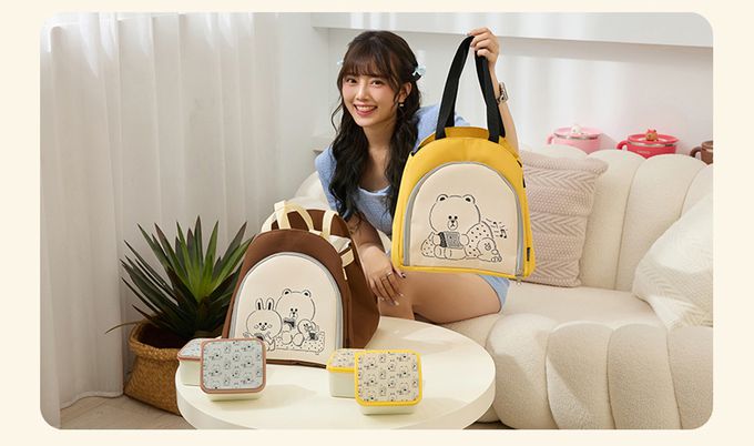 Hiromimi - LINE FRIENDS 宅家保鮮盒3件組-BROWN & SALLY