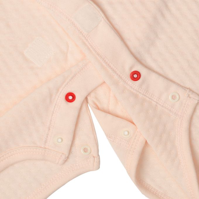 akachan honpo - 長袖舒適連身衣-粉紅色 (50~60cm)