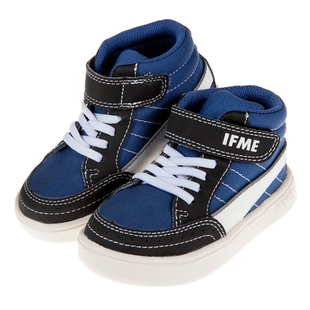日本IFME - 日本IFME紳士線條海軍藍超輕量中筒兒童機能運動鞋