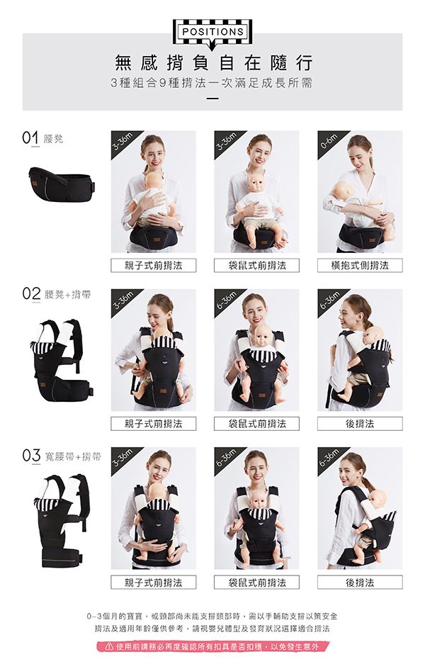 Simba 小獅王辛巴 - CLASSY高級訂製腰凳款式揹巾-咖啡色