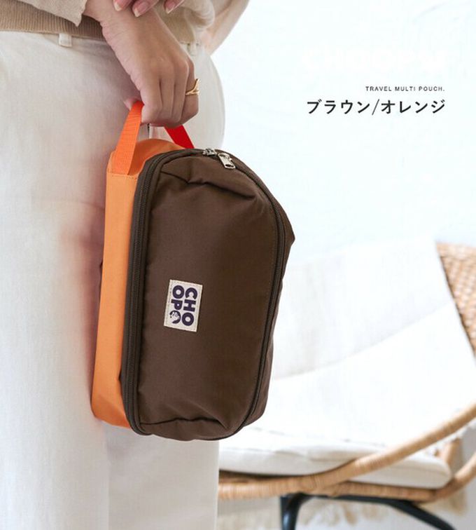 日本 LIZDAYS - 超大容量防水下層旅行收納化妝包-灰