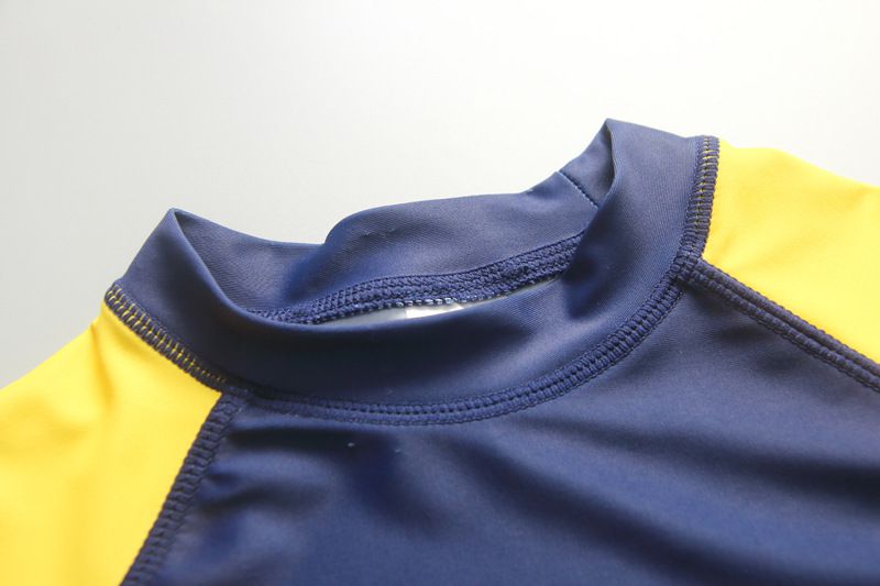 男寶防曬長袖泳裝套裝(附帽子)-肚子餓恐龍-深藍色