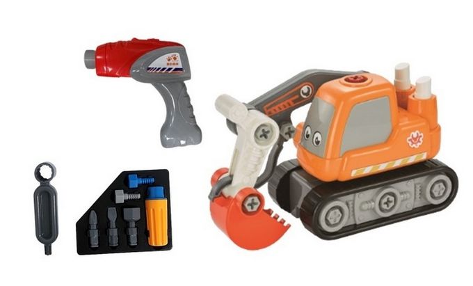 樂彩森林 - DIY組裝工程車-挖土機