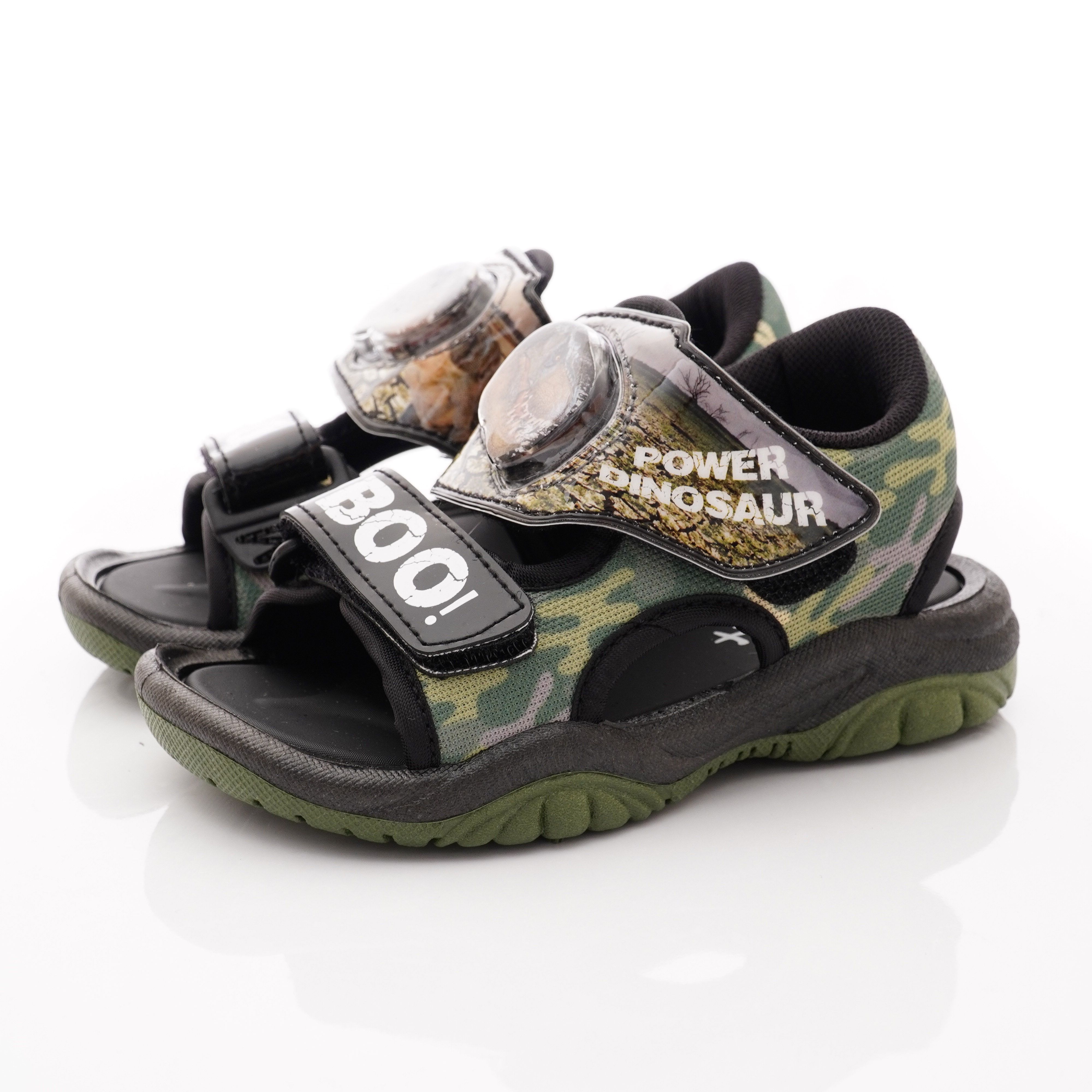 侏羅紀世界 - 恐龍電燈涼鞋款(中小童段)-綠