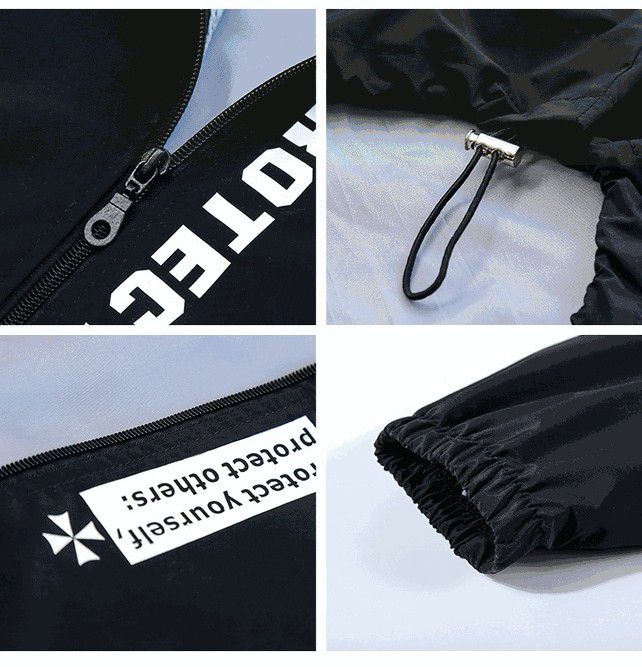 防風連帽外套(面罩可拆)-防水升級款-黑色-(非醫療用品)