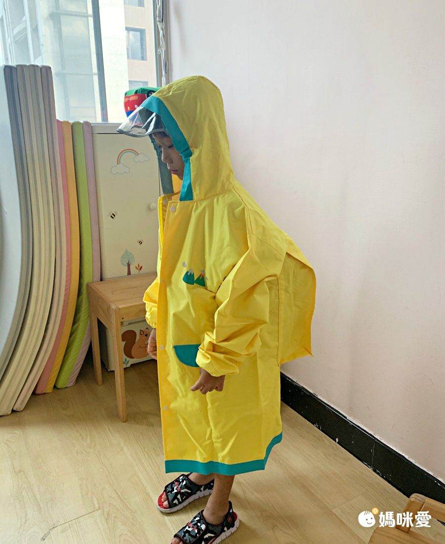 韓國lemonkid - 牛津布造型雨衣-黃色恐龍