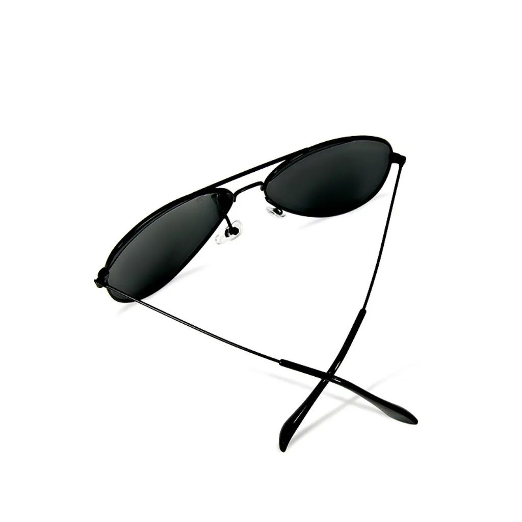 ALEGANT - 飛官造型消光黑飛行員寶麗來偏光墨鏡│UV400太陽眼鏡