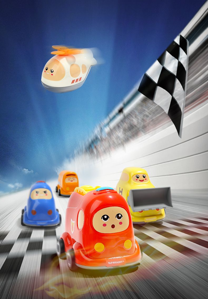 TOP BRIGHT特寶兒 - 造型木製隨身拼圖-消防車