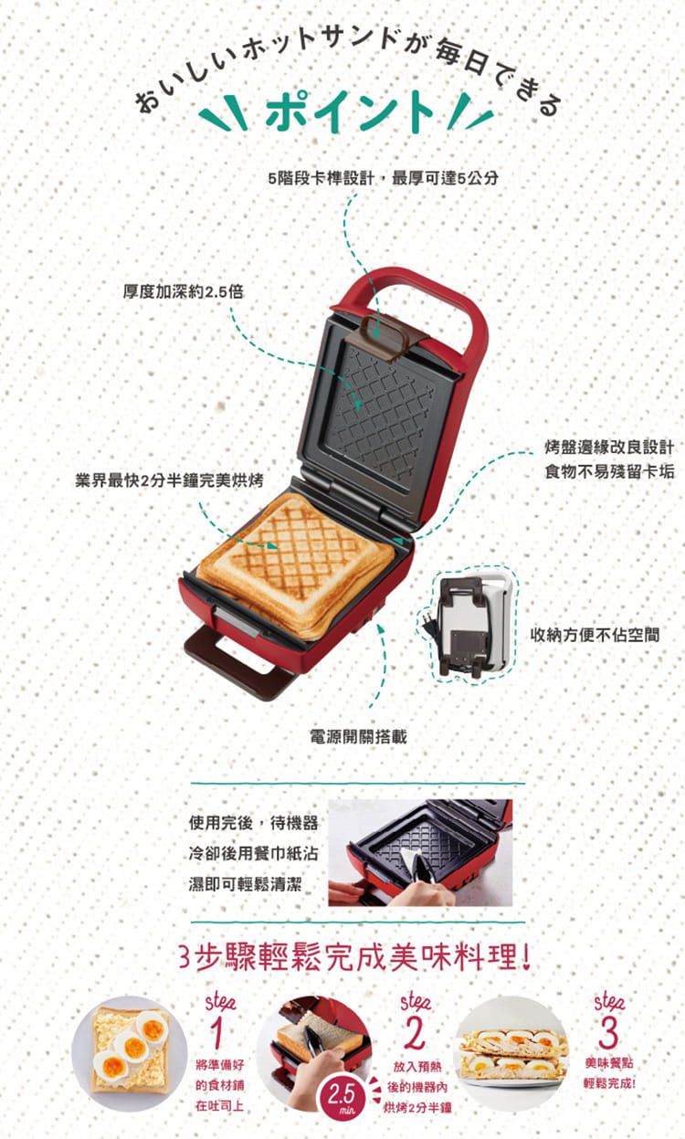 麗克特 recolte - Plaid 厚燒格子三明治機-花紋限定款-櫻花粉