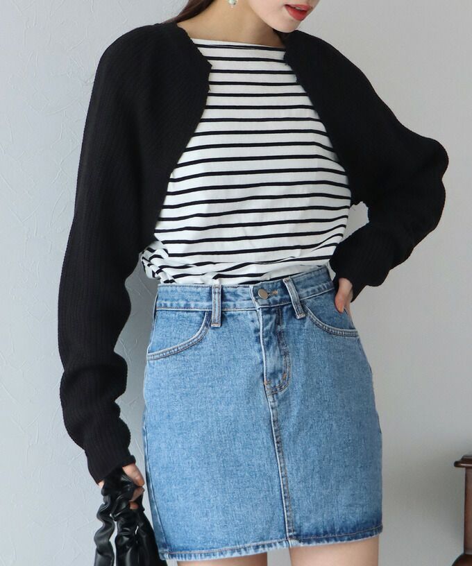 日本 BLUE EAST - 率性羅紋短版針織外套-白