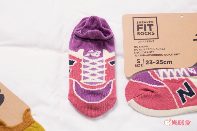 日本 friendshill - New Balance 舒適造型短襪-粉紫