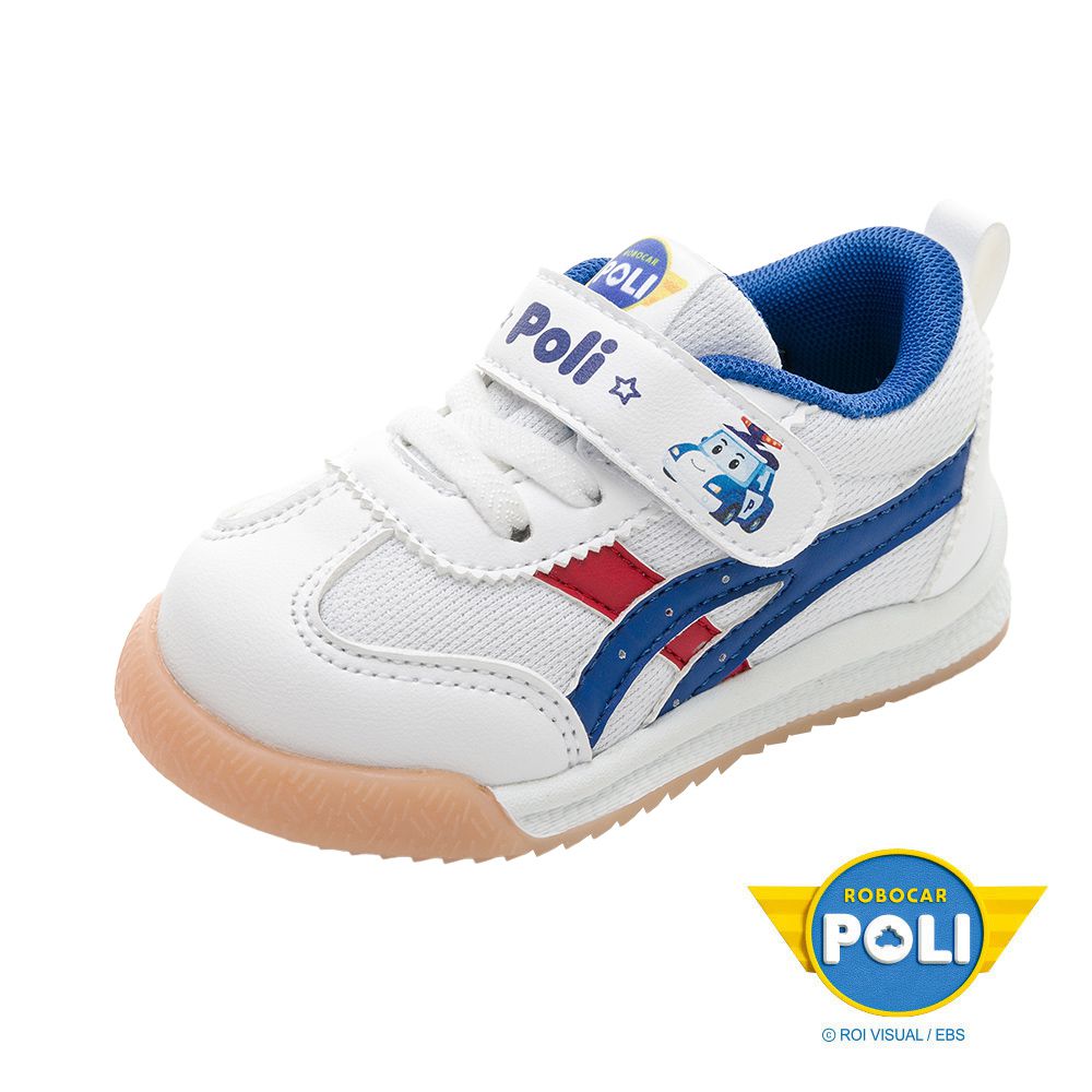 POLI 波力救援小英雄 - POLI 童款 輕量運動鞋 POKB34223-排汗透氣網布-白藍-(寶寶小童段)