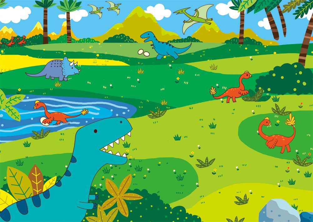 双美生活文創 - 勇闖恐龍世界-內附17隻逼真恐龍模型+4個場景配件+恐龍圖鑑+恐龍遊戲場景