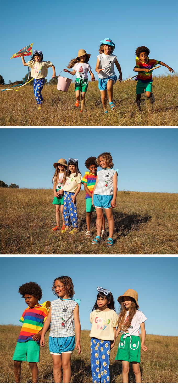 韓國 OZKIZ - 螞蟻吃西瓜印綁帶短袖上衣-白